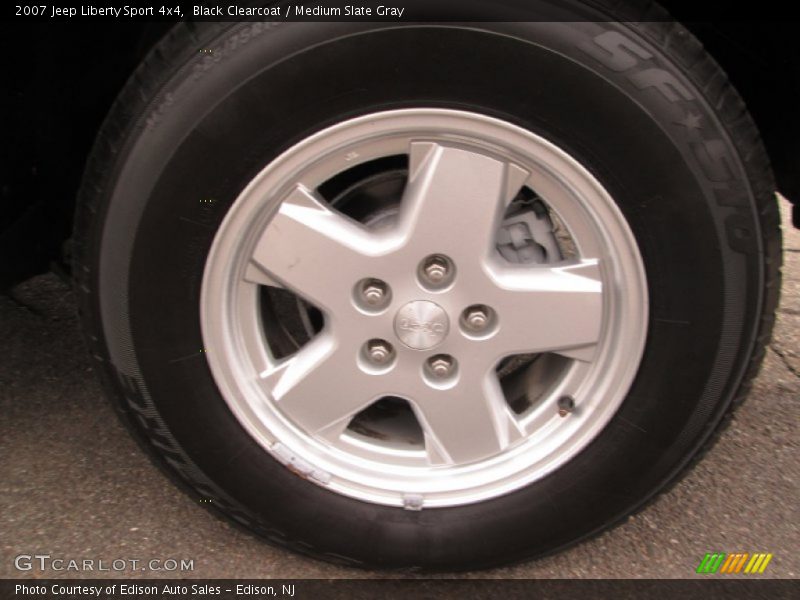 Black Clearcoat / Medium Slate Gray 2007 Jeep Liberty Sport 4x4