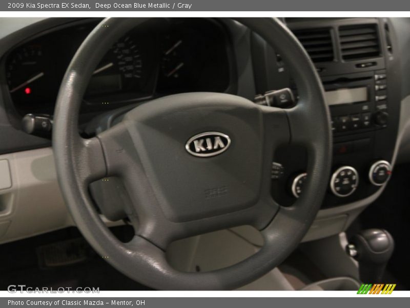 Deep Ocean Blue Metallic / Gray 2009 Kia Spectra EX Sedan