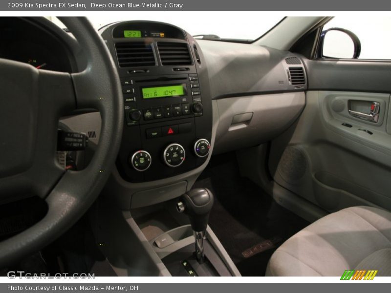 Deep Ocean Blue Metallic / Gray 2009 Kia Spectra EX Sedan