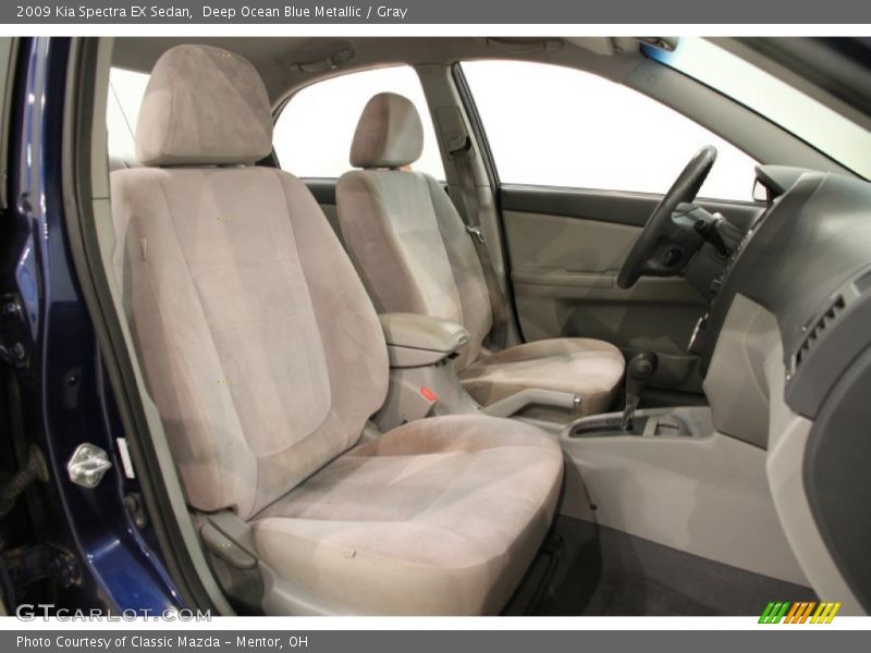 Deep Ocean Blue Metallic / Gray 2009 Kia Spectra EX Sedan