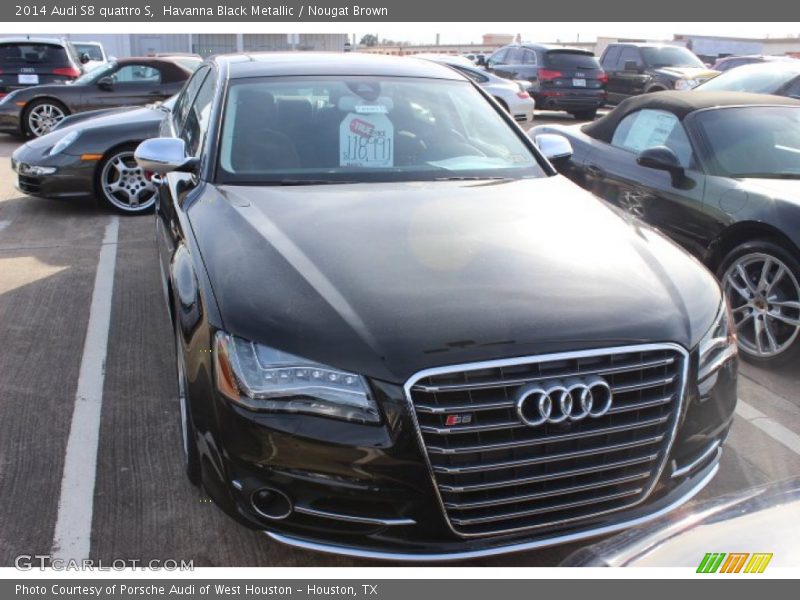 Havanna Black Metallic / Nougat Brown 2014 Audi S8 quattro S