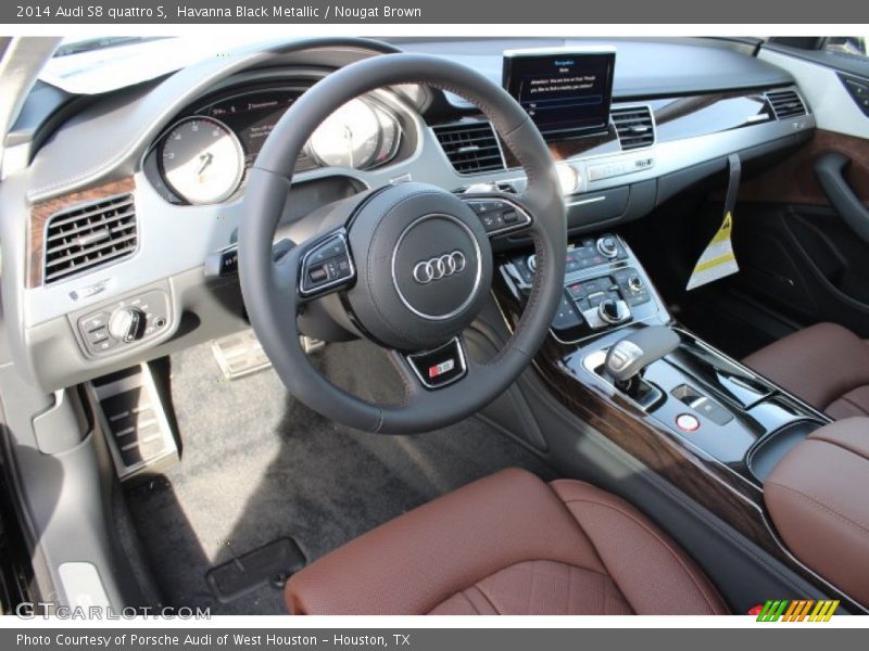  2014 S8 quattro S Nougat Brown Interior