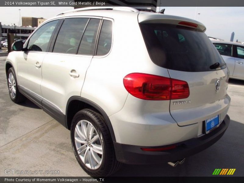 White Gold Metallic / Beige 2014 Volkswagen Tiguan SE