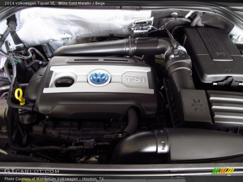 White Gold Metallic / Beige 2014 Volkswagen Tiguan SE
