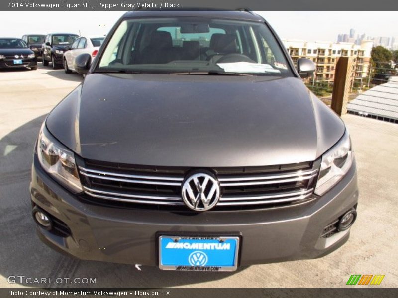 Pepper Gray Metallic / Black 2014 Volkswagen Tiguan SEL