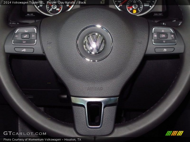 Pepper Gray Metallic / Black 2014 Volkswagen Tiguan SEL