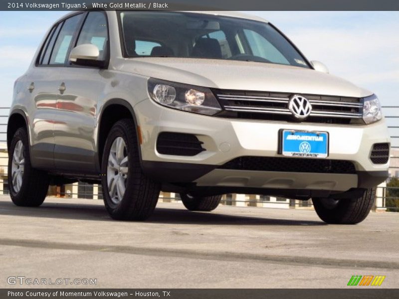 White Gold Metallic / Black 2014 Volkswagen Tiguan S