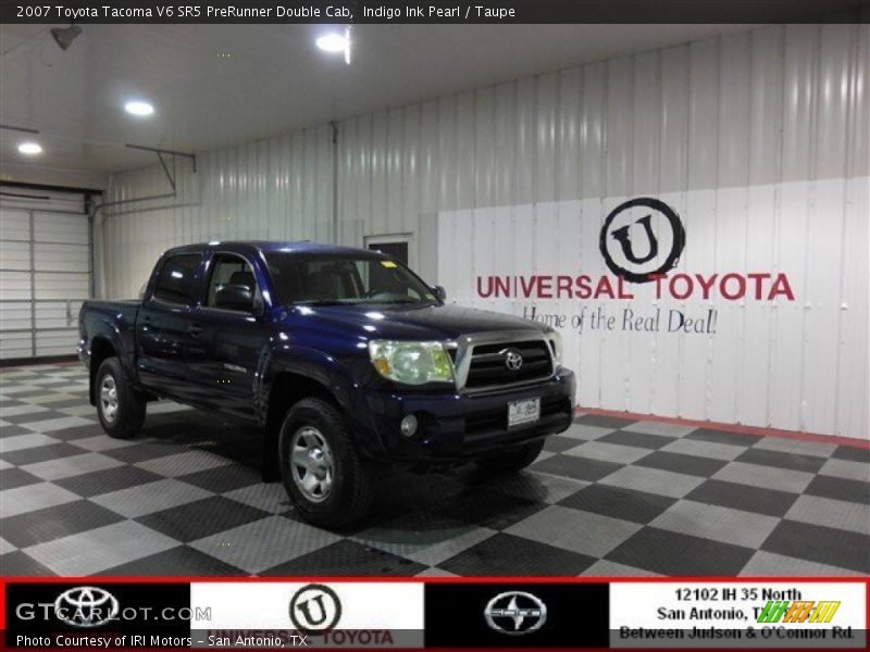 Indigo Ink Pearl / Taupe 2007 Toyota Tacoma V6 SR5 PreRunner Double Cab