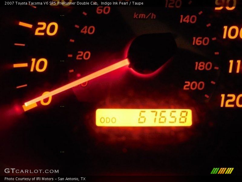 Indigo Ink Pearl / Taupe 2007 Toyota Tacoma V6 SR5 PreRunner Double Cab