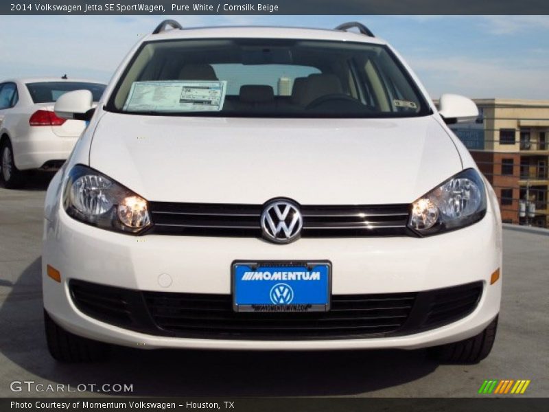 Pure White / Cornsilk Beige 2014 Volkswagen Jetta SE SportWagen