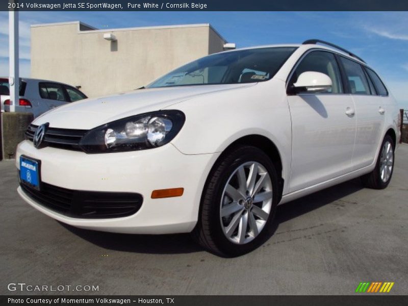 Pure White / Cornsilk Beige 2014 Volkswagen Jetta SE SportWagen