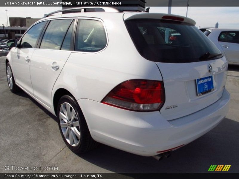 Pure White / Cornsilk Beige 2014 Volkswagen Jetta SE SportWagen