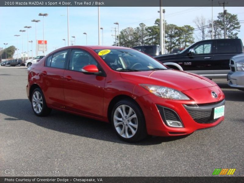 True Red / Black 2010 Mazda MAZDA3 s Sport 4 Door