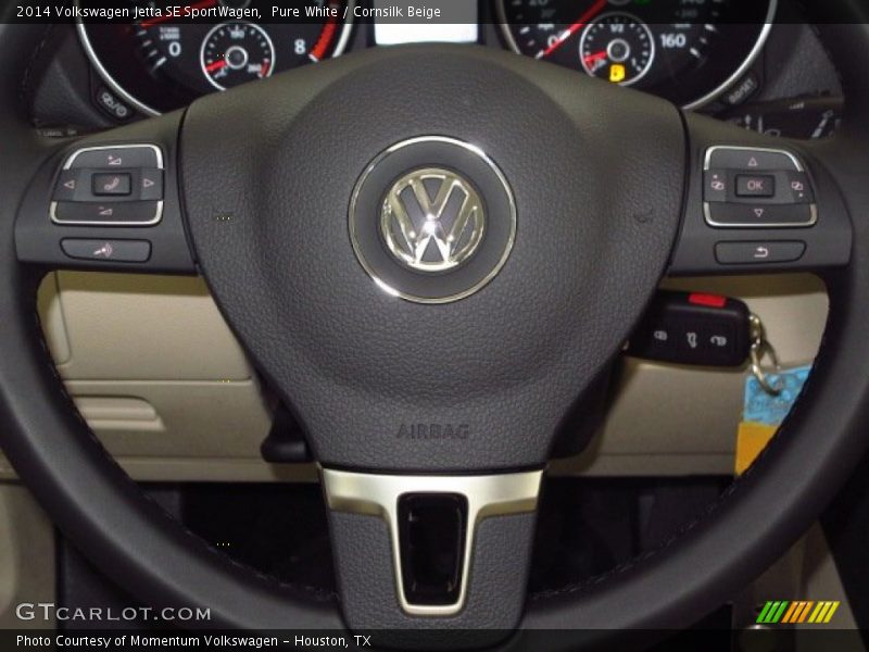 Pure White / Cornsilk Beige 2014 Volkswagen Jetta SE SportWagen