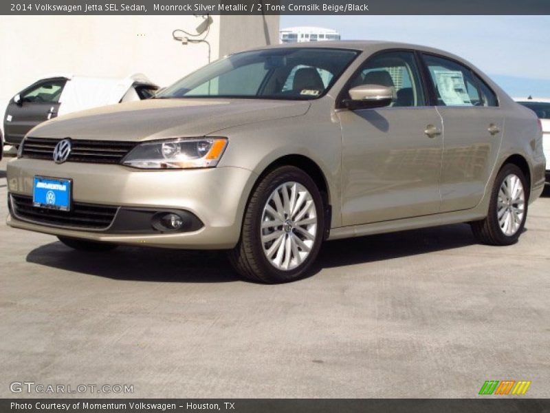 Moonrock Silver Metallic / 2 Tone Cornsilk Beige/Black 2014 Volkswagen Jetta SEL Sedan