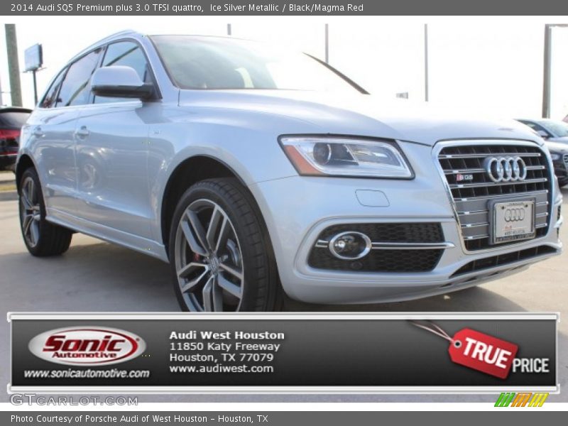 Ice Silver Metallic / Black/Magma Red 2014 Audi SQ5 Premium plus 3.0 TFSI quattro