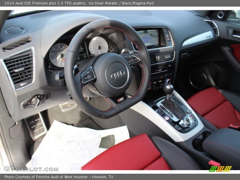 Ice Silver Metallic / Black/Magma Red 2014 Audi SQ5 Premium plus 3.0 TFSI quattro