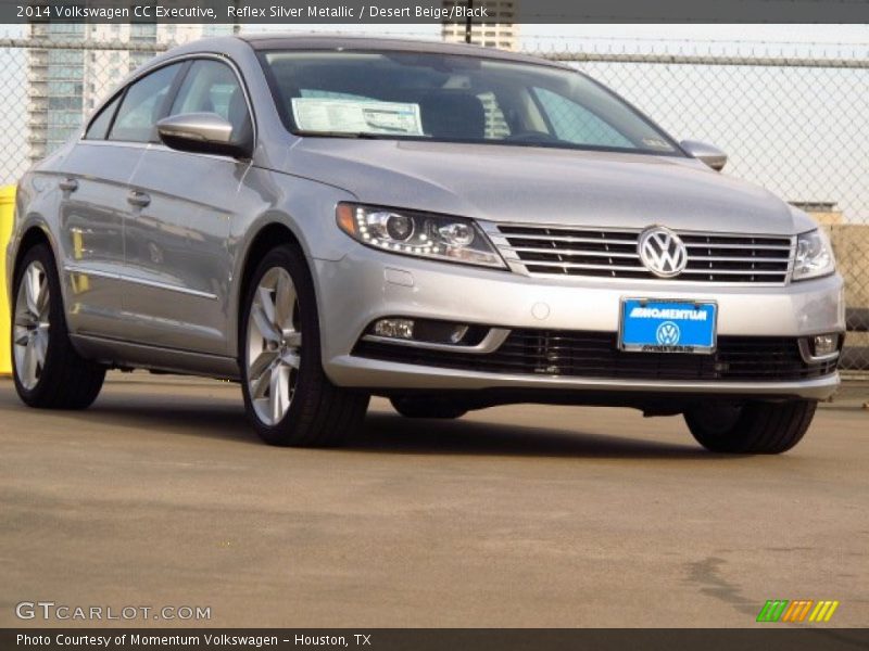 Reflex Silver Metallic / Desert Beige/Black 2014 Volkswagen CC Executive