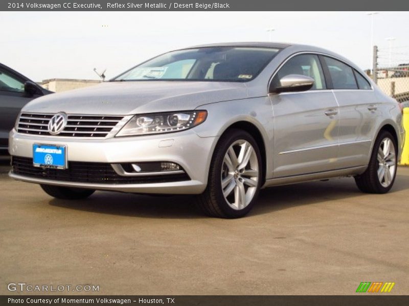 Reflex Silver Metallic / Desert Beige/Black 2014 Volkswagen CC Executive