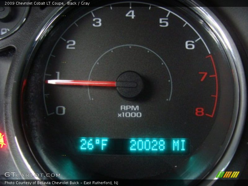 Black / Gray 2009 Chevrolet Cobalt LT Coupe