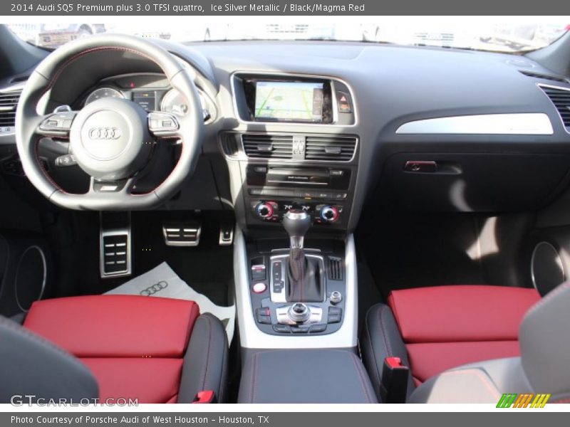 Ice Silver Metallic / Black/Magma Red 2014 Audi SQ5 Premium plus 3.0 TFSI quattro