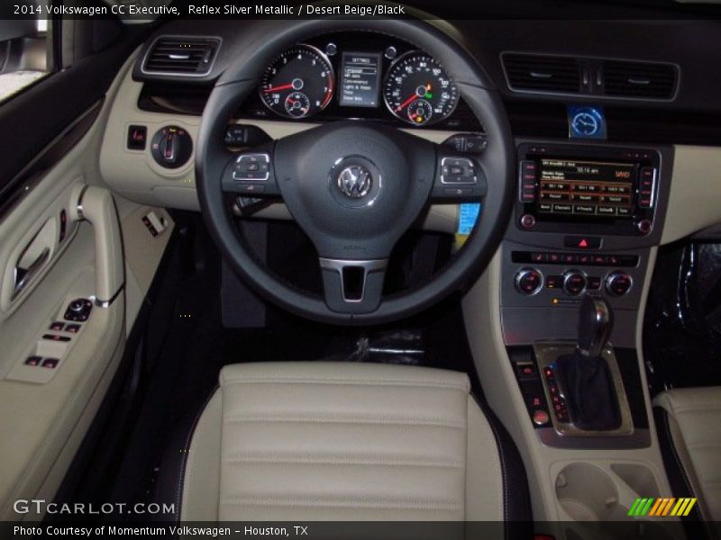 Reflex Silver Metallic / Desert Beige/Black 2014 Volkswagen CC Executive