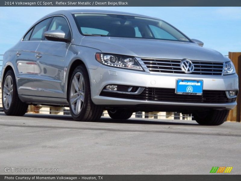 Reflex Silver Metallic / Desert Beige/Black 2014 Volkswagen CC Sport