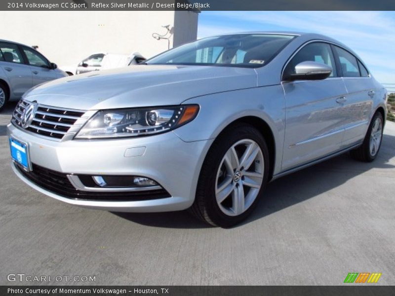 Reflex Silver Metallic / Desert Beige/Black 2014 Volkswagen CC Sport