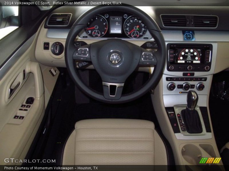 Reflex Silver Metallic / Desert Beige/Black 2014 Volkswagen CC Sport