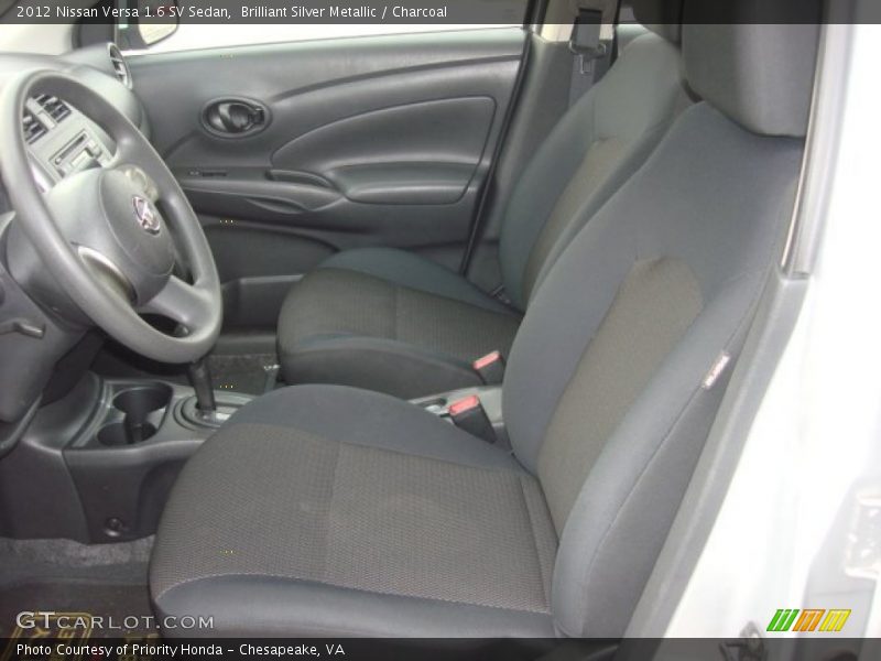 Brilliant Silver Metallic / Charcoal 2012 Nissan Versa 1.6 SV Sedan