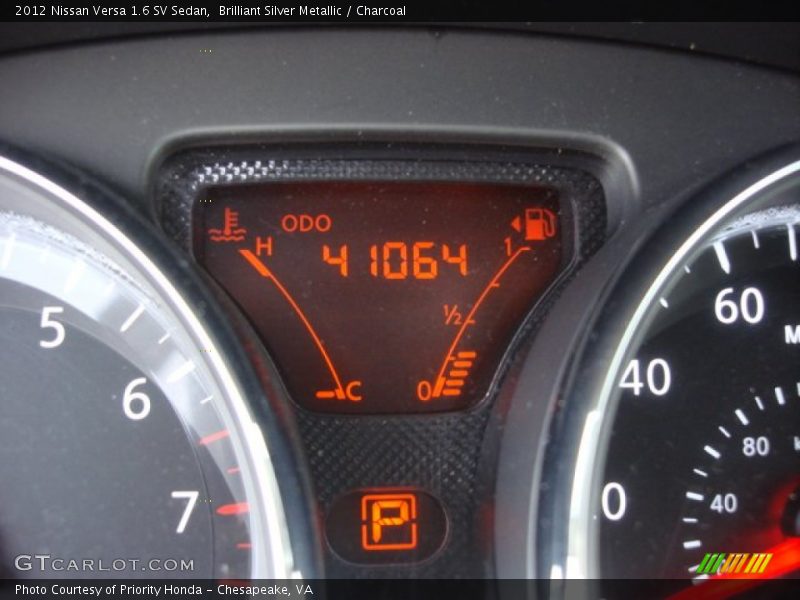 Brilliant Silver Metallic / Charcoal 2012 Nissan Versa 1.6 SV Sedan