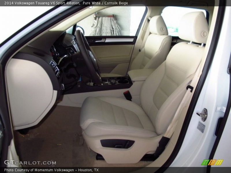 Pure White / Cornsilk Beige 2014 Volkswagen Touareg V6 Sport 4Motion