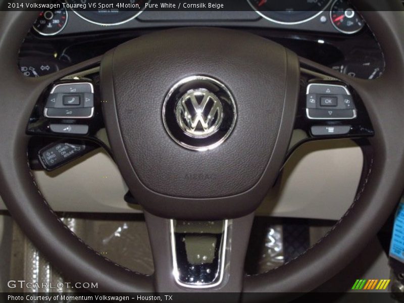 Pure White / Cornsilk Beige 2014 Volkswagen Touareg V6 Sport 4Motion