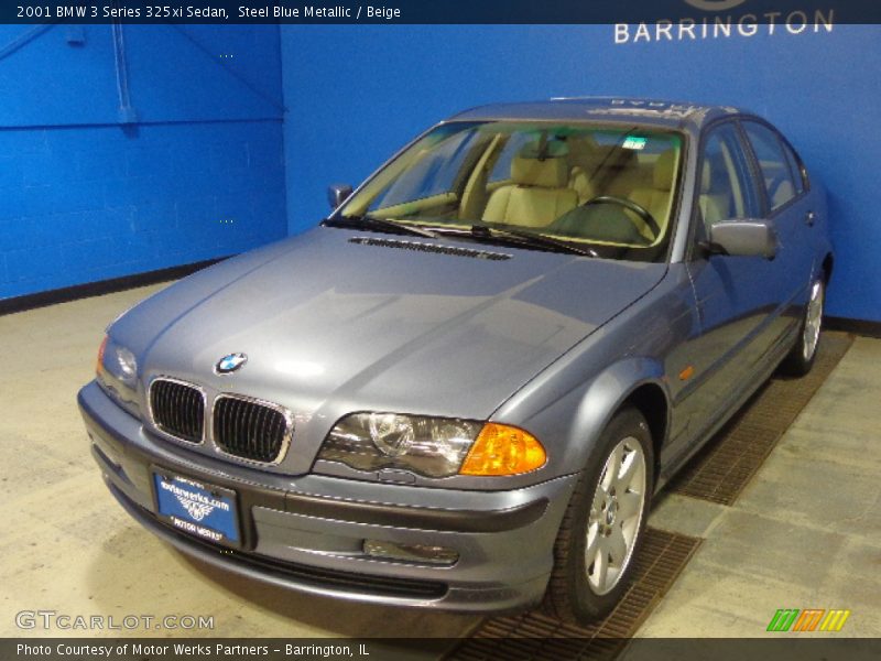 Steel Blue Metallic / Beige 2001 BMW 3 Series 325xi Sedan