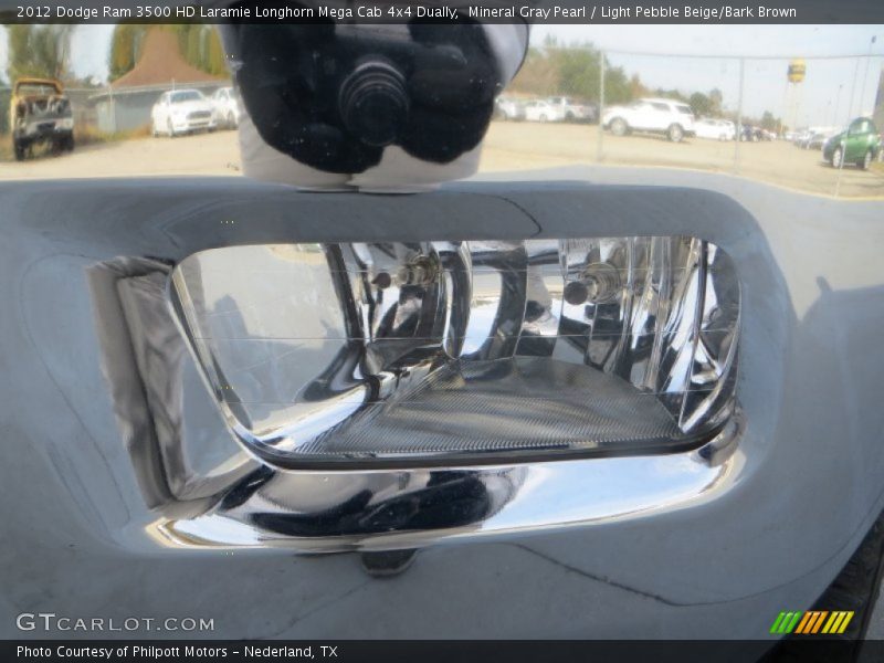 Mineral Gray Pearl / Light Pebble Beige/Bark Brown 2012 Dodge Ram 3500 HD Laramie Longhorn Mega Cab 4x4 Dually