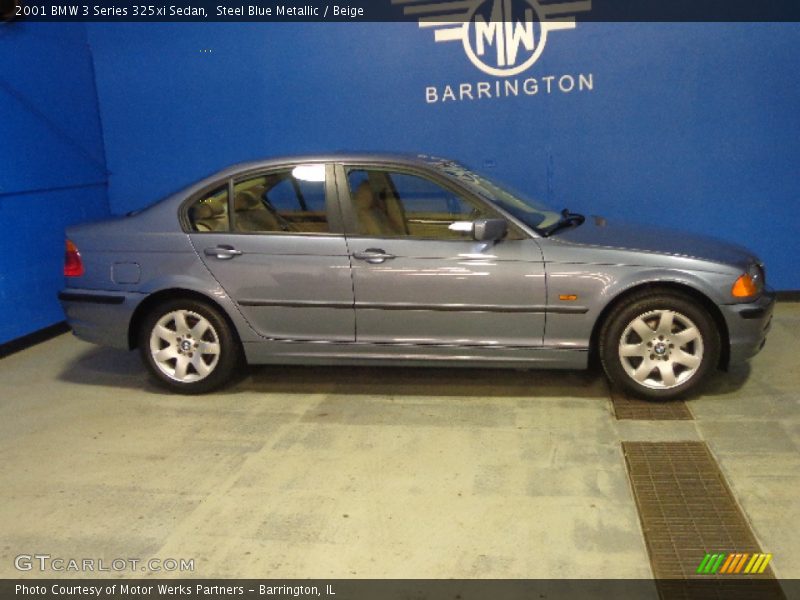 Steel Blue Metallic / Beige 2001 BMW 3 Series 325xi Sedan