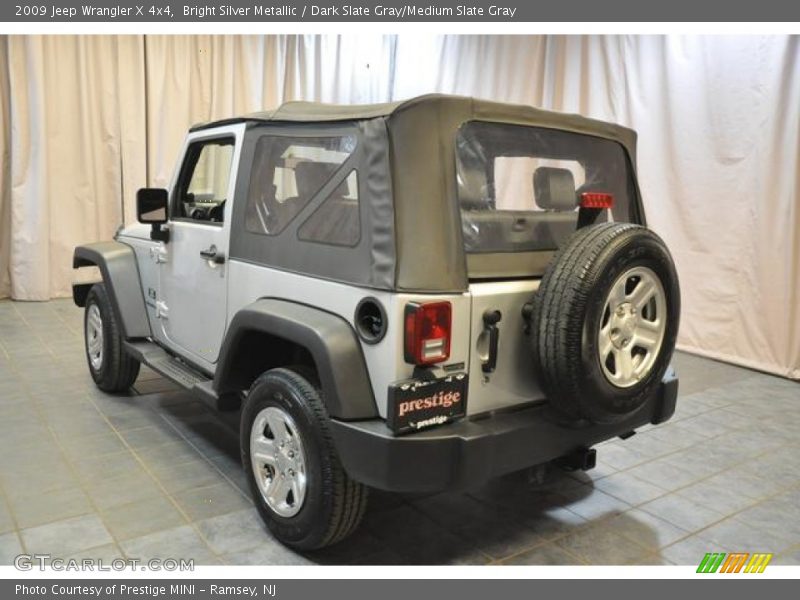 Bright Silver Metallic / Dark Slate Gray/Medium Slate Gray 2009 Jeep Wrangler X 4x4