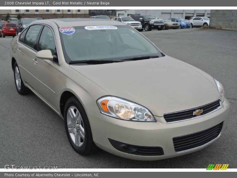 Gold Mist Metallic / Neutral Beige 2008 Chevrolet Impala LT
