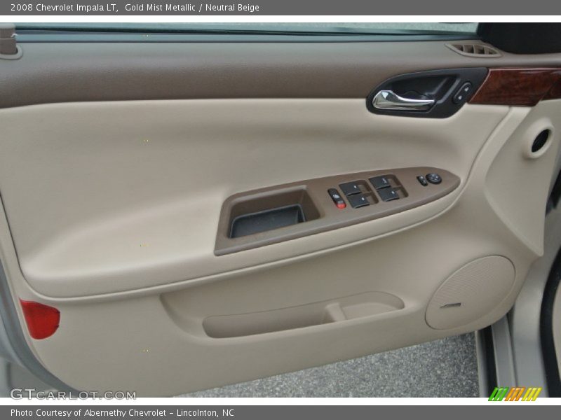 Gold Mist Metallic / Neutral Beige 2008 Chevrolet Impala LT