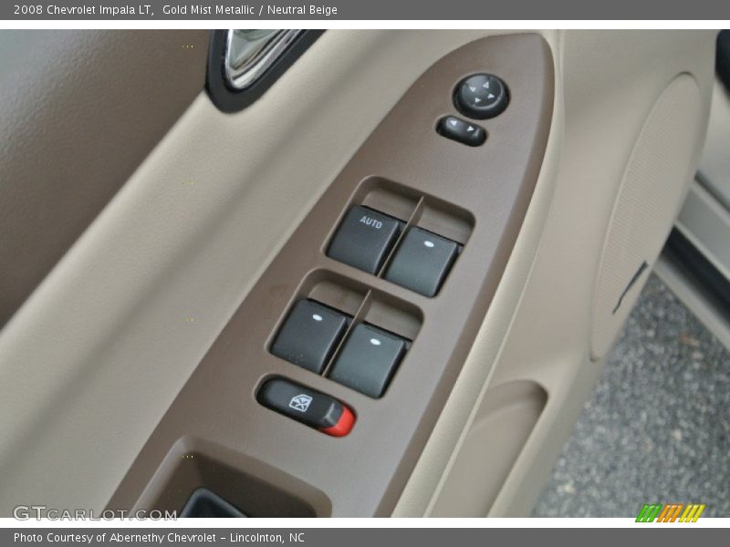 Gold Mist Metallic / Neutral Beige 2008 Chevrolet Impala LT
