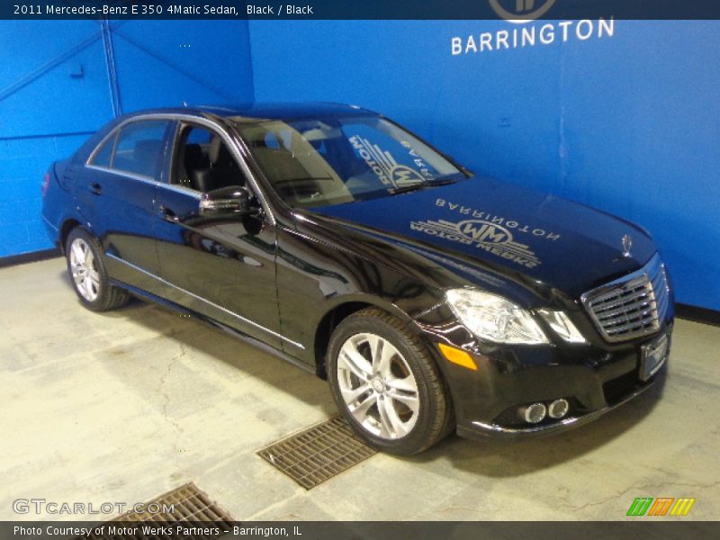 Black / Black 2011 Mercedes-Benz E 350 4Matic Sedan