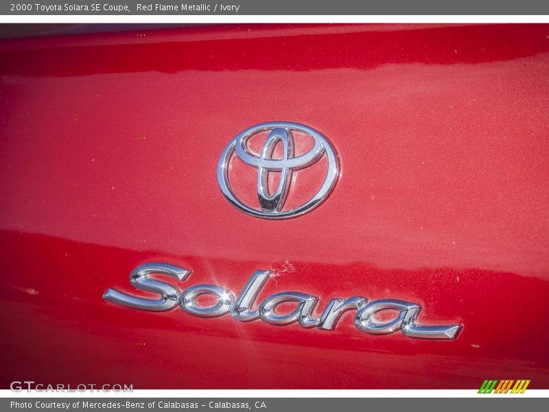 Red Flame Metallic / Ivory 2000 Toyota Solara SE Coupe