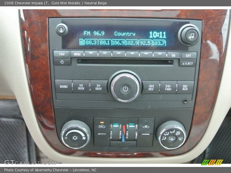 Controls of 2008 Impala LT