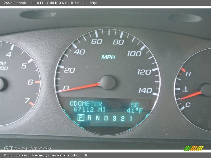 Gold Mist Metallic / Neutral Beige 2008 Chevrolet Impala LT