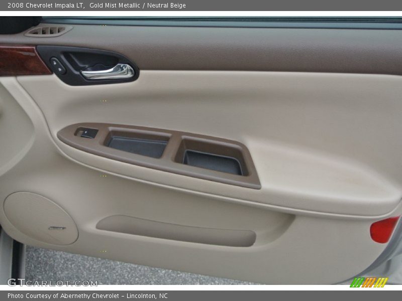 Gold Mist Metallic / Neutral Beige 2008 Chevrolet Impala LT