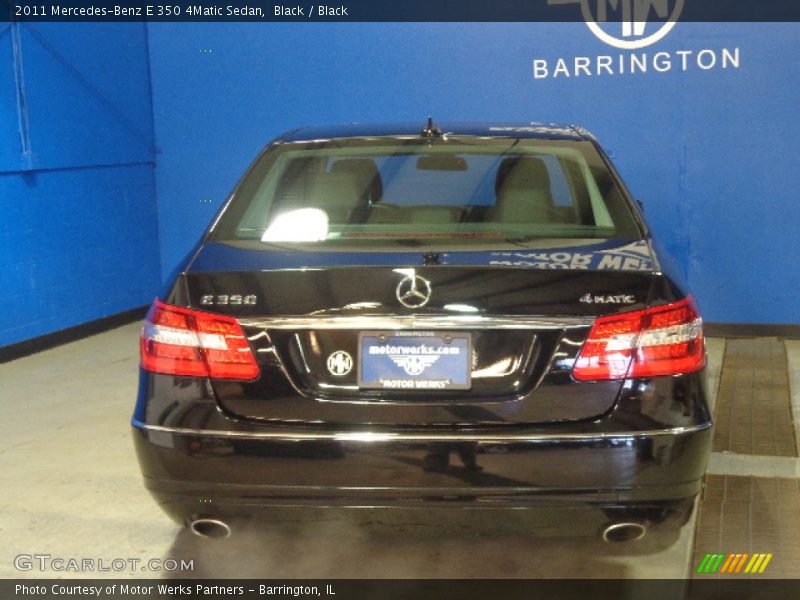 Black / Black 2011 Mercedes-Benz E 350 4Matic Sedan