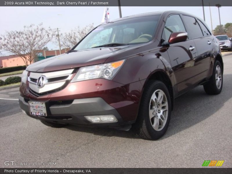 Dark Cherry Pearl / Parchment 2009 Acura MDX Technology