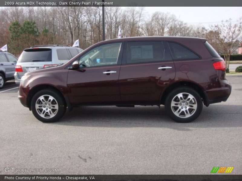 Dark Cherry Pearl / Parchment 2009 Acura MDX Technology