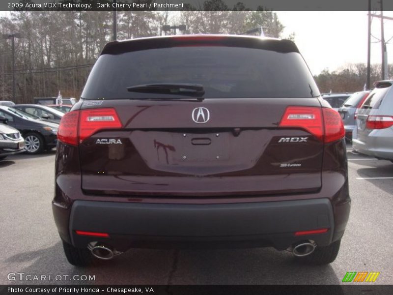 Dark Cherry Pearl / Parchment 2009 Acura MDX Technology