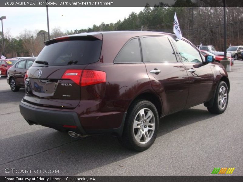 Dark Cherry Pearl / Parchment 2009 Acura MDX Technology
